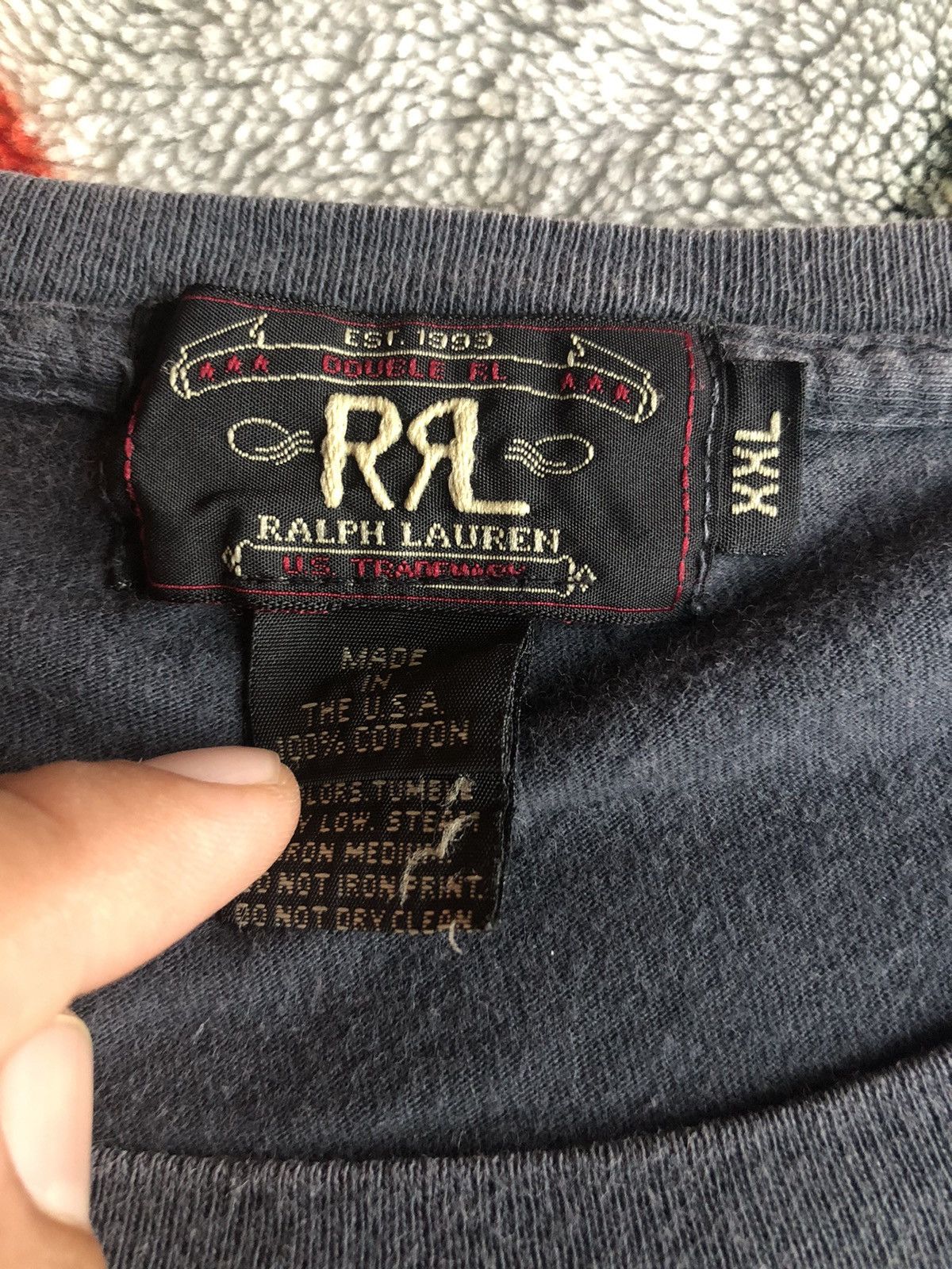 Ralph Lauren Vintage RL Double RL Design Shirt Faded Te Size US XXL / EU 58 / 5 - 8 Thumbnail