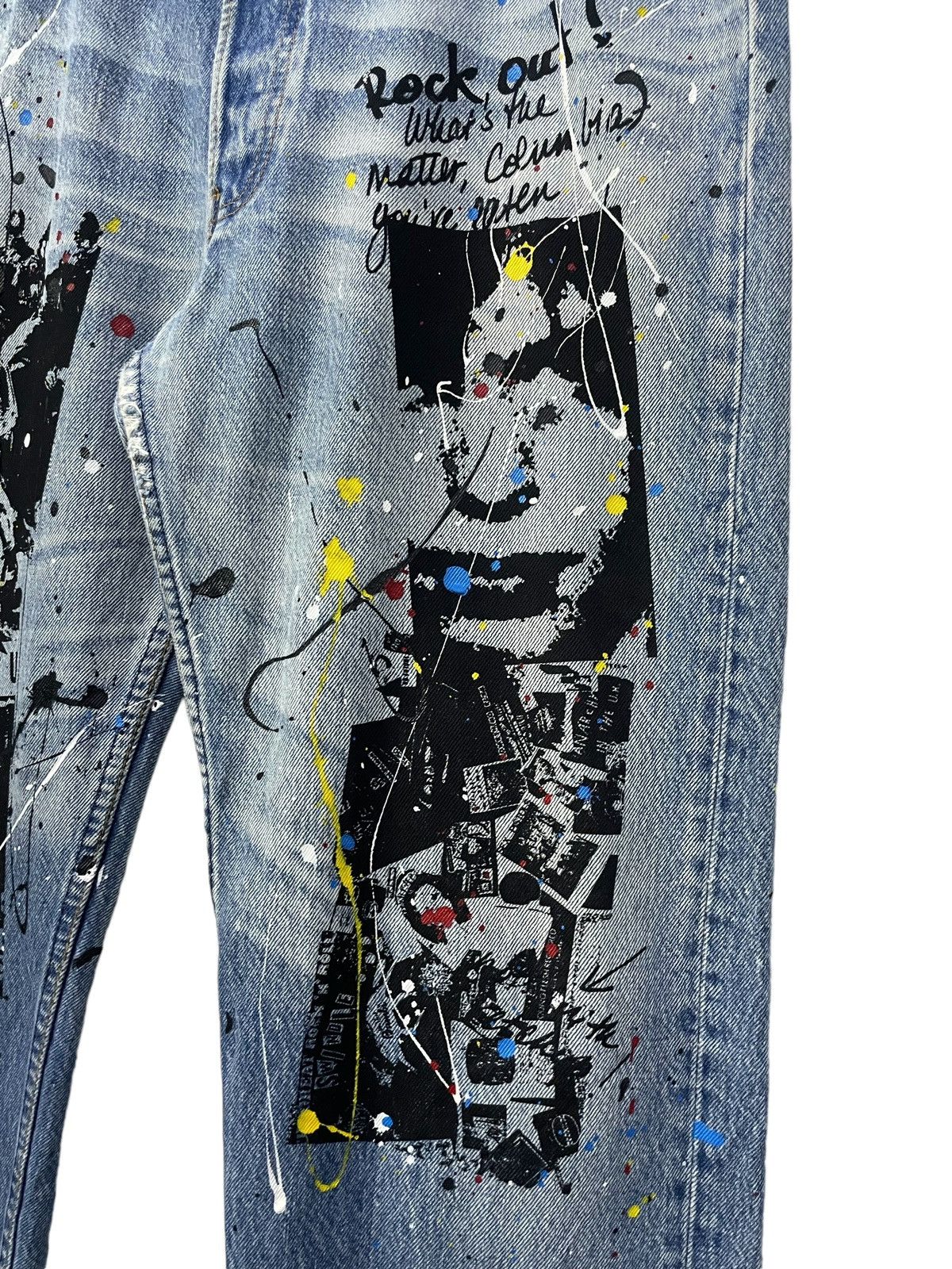 Levi's × Vintage Vintage Levis 501 Sex Pistol Paint Splatter Punk Jeans Size US 36 / EU 52 - 5 Thumbnail