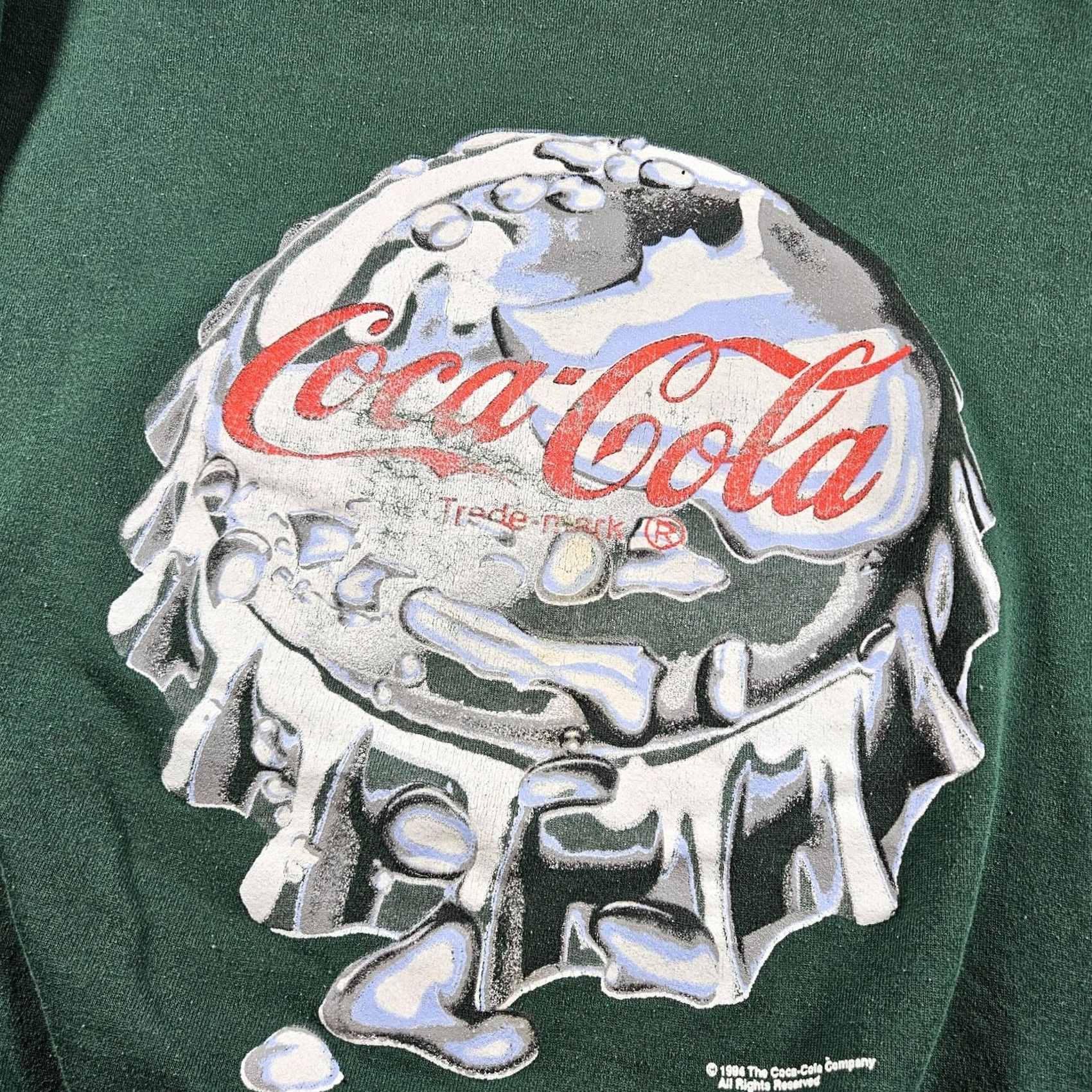 Vintage VINTAGE Coca-Cola Sweatshirt Mens Large Green 1993 Graphic Crewneck Pullover Size US L / EU 52-54 / 3 - 2 Thumbnail