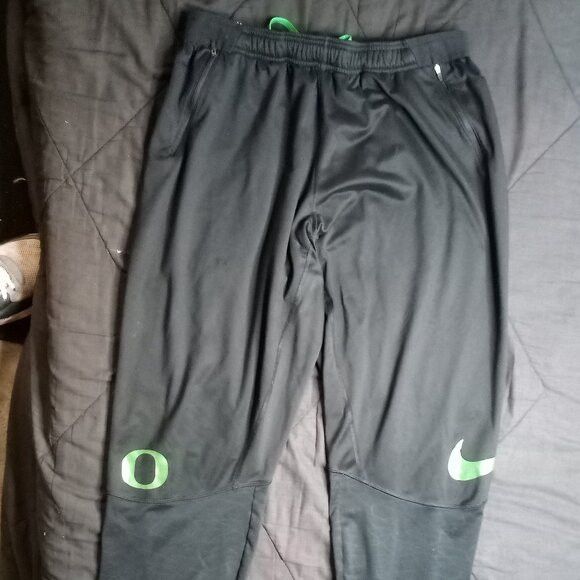 NCAA × Nike × Vintage Vintage Y2K Nike Dri-Fit Oregon Ducks Sweatpants Joggers Size US 32 / EU 48 - 2 Thumbnail