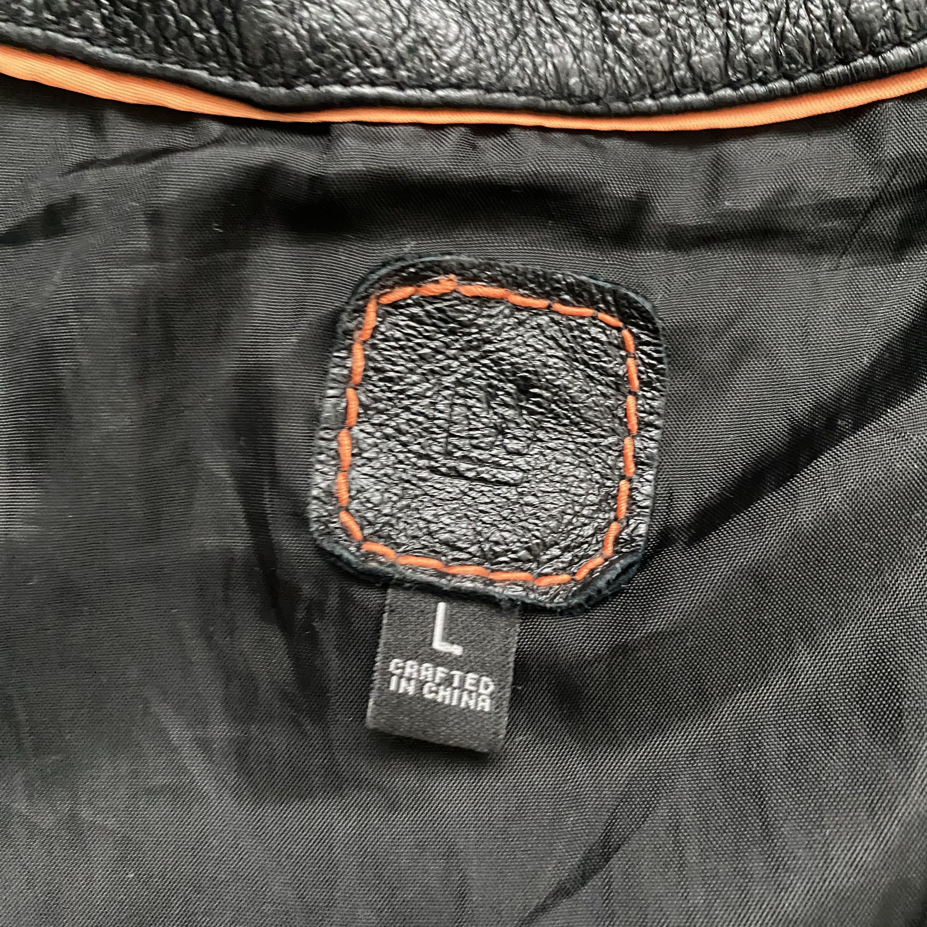 Genuine Leather 🏍 Vintage Moto Genuine Leather Racing Jacket Y2k Motorcycle Size US L / EU 52-54 / 3 - 7 Thumbnail
