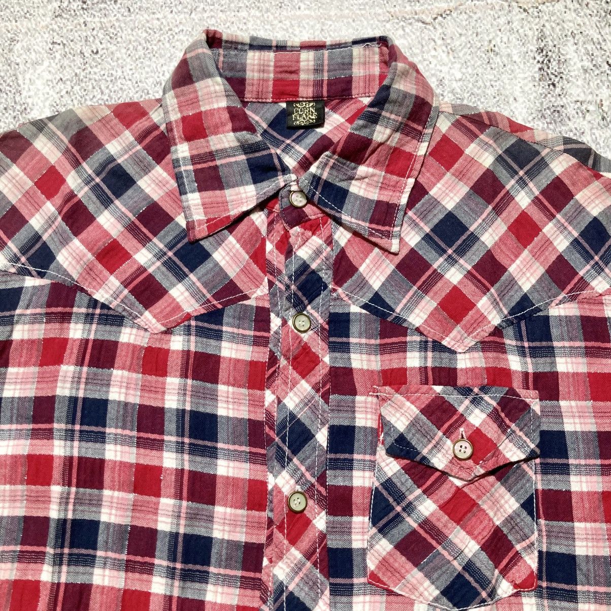 Japanese Brand 2000s Corn Flake Poem Logo Western Plaid Shirt Button Up Size US L / EU 52-54 / 3 - 11 Thumbnail