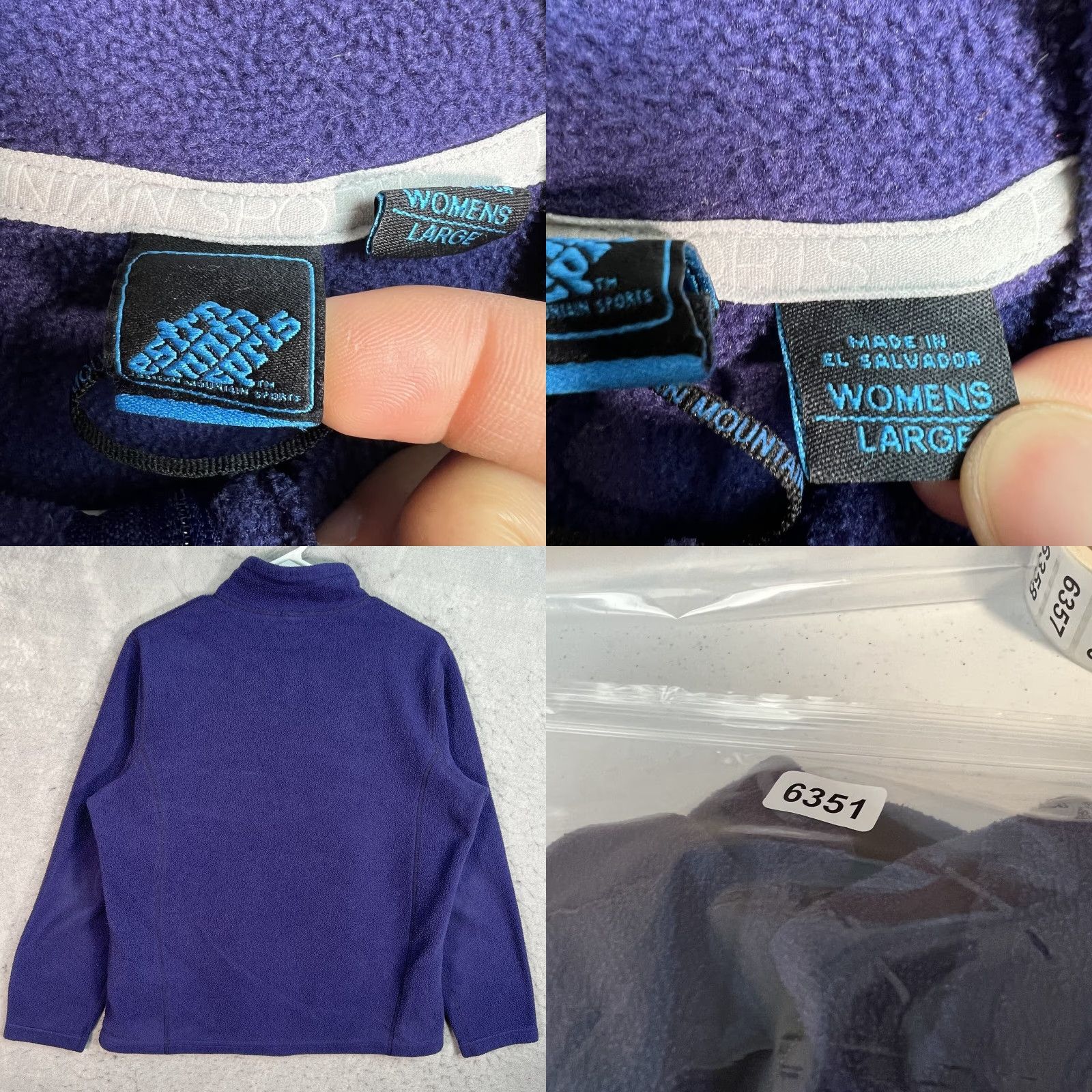 Eastern Mountain Sports VINTAGE EASTERN MOUNTAIN SPORTS Sweater Large Purple 90s Full Zip Solid Womens Size L / US 10 / IT 46 - 8 Thumbnail