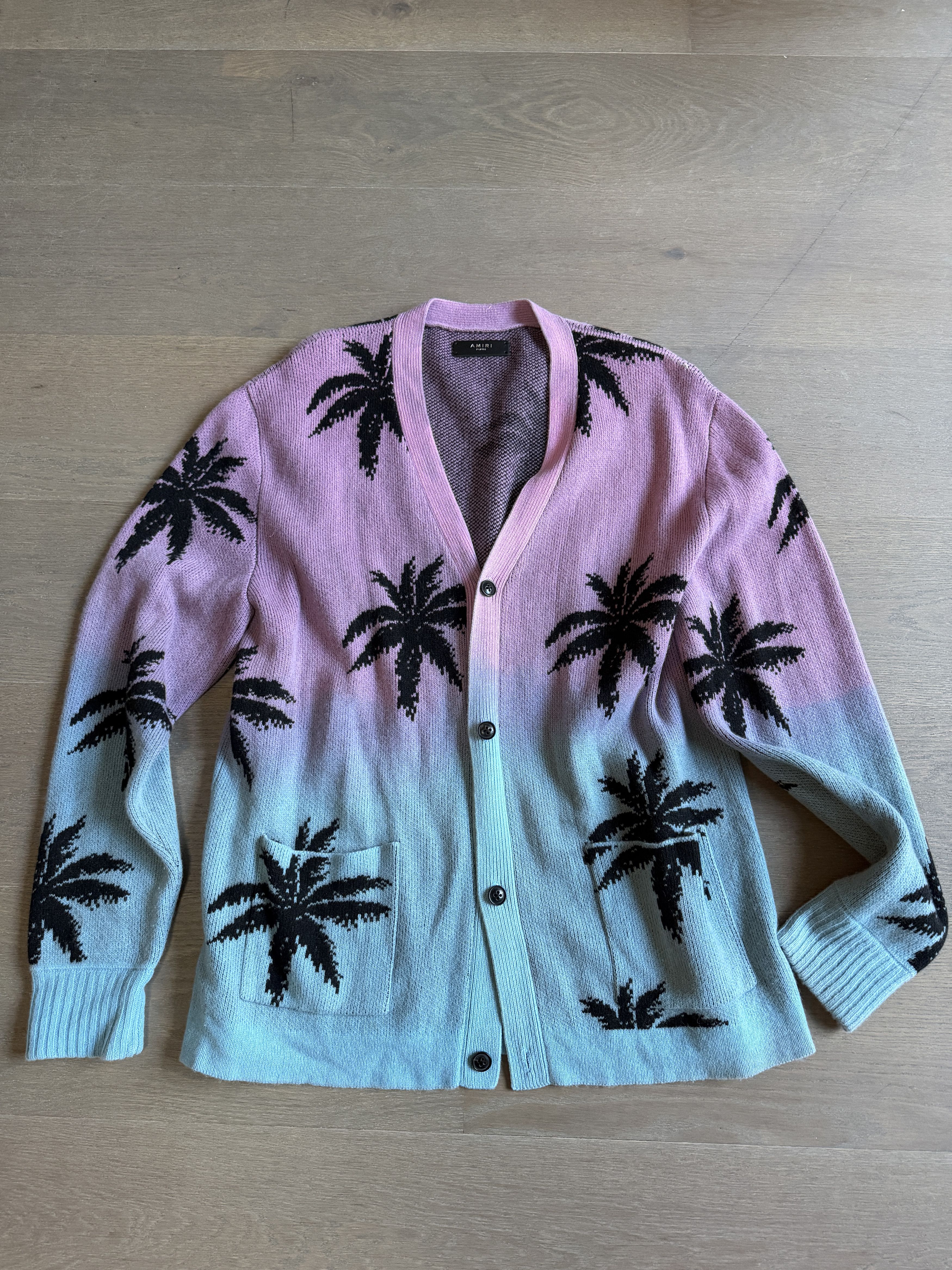 Amiri AMIRI Palm Tree Cashmere Virgin Cardigan XL Size US XL / EU 56 / 4 - 1 Thumbnail