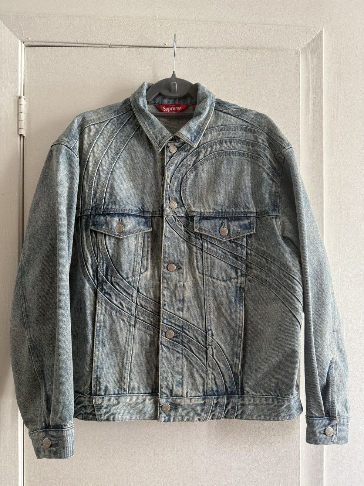 Supreme Supreme S Logo Denim Trucker Jacket | Grailed