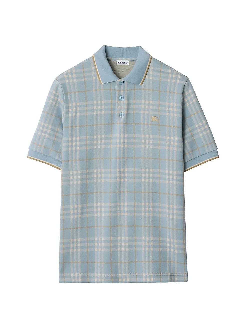Burberry os11x1225 Checked Cotton Polo Shirt in Multicolor Size US M / EU 48-50 / 2 - 1 Thumbnail