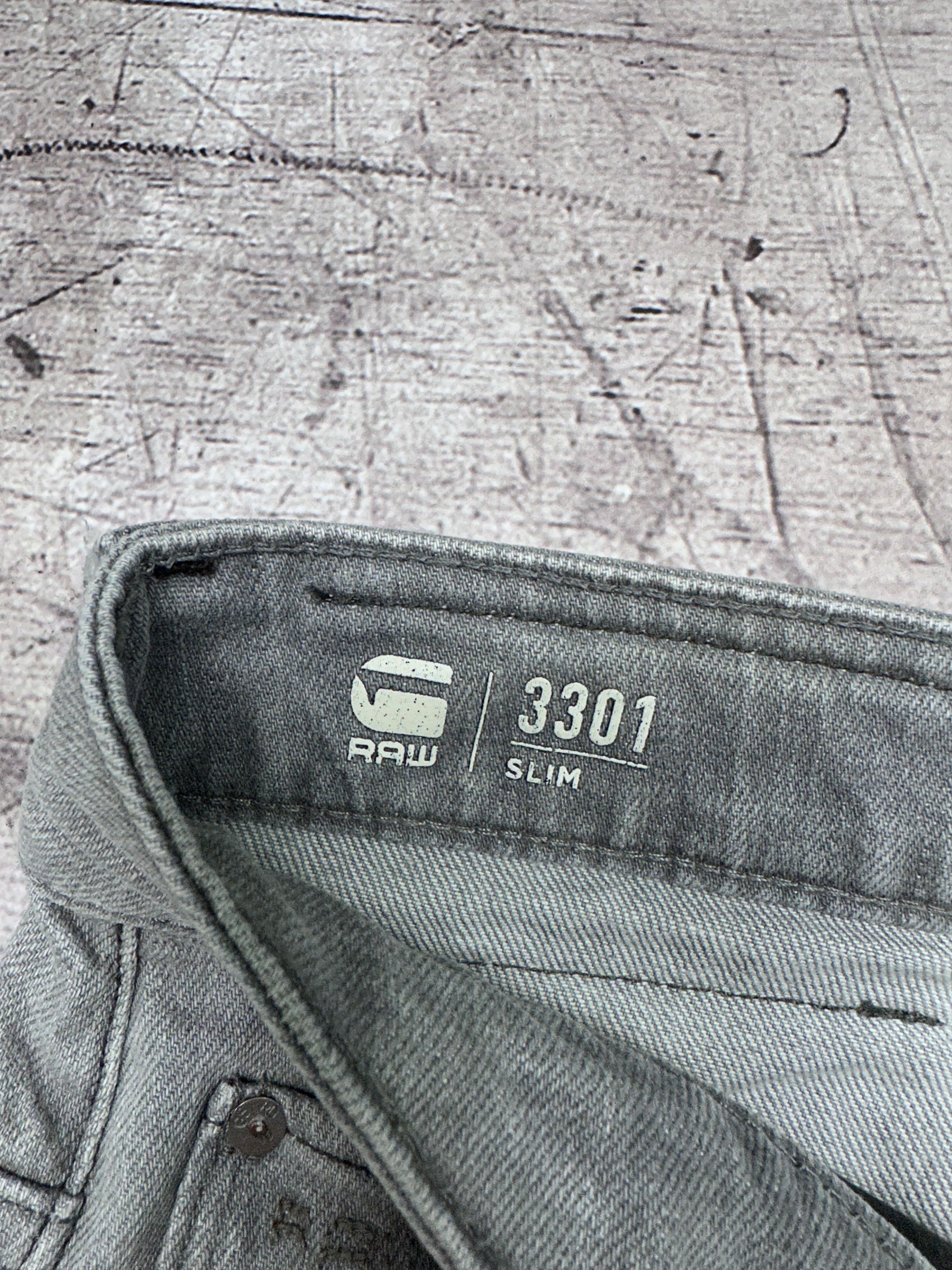 G-Star G Star Raw 3301 Slim Mens Denim Pants Jeans Size US 36 / EU 52 - 3 Thumbnail