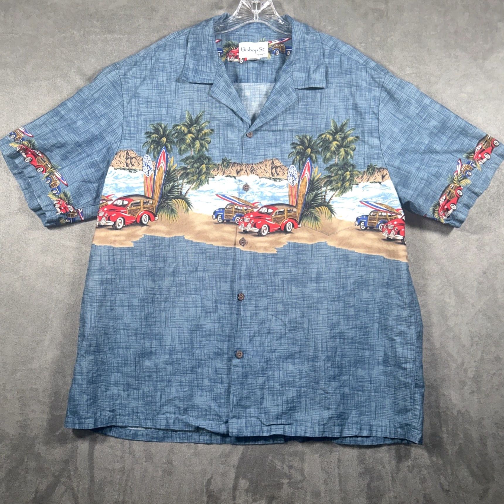 Vintage VINTAGE St Bishop Apparel Beach Sunset Hawaiian Shirt Button Up Pocket 3XL Size US XXL / EU 58 / 5 - 2 Thumbnail
