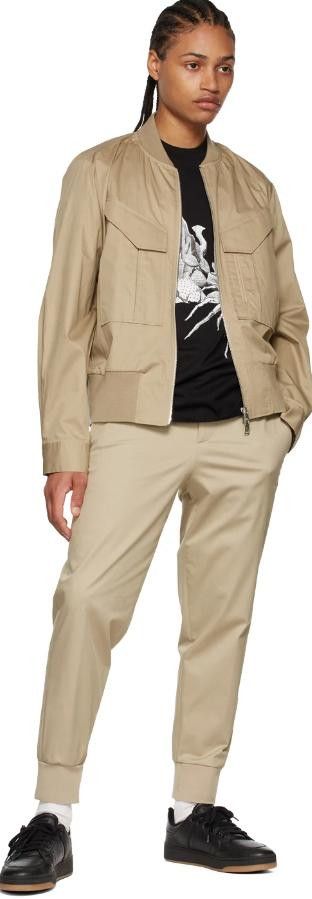 Neil Barrett NEIL BARRETT 베이지 코튼 보머 재킷 Size US S / EU 44-46 / 1 - 7 Thumbnail