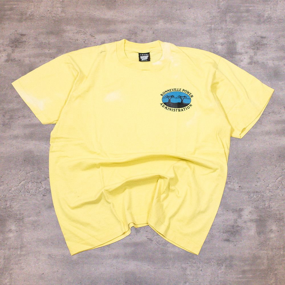 Vintage Vintage 1990’s Bonneville Power Single Stitch Yellow Tee Size US L / EU 52-54 / 3 - 1 Thumbnail