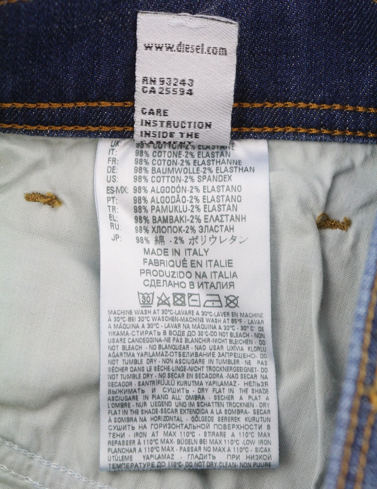 Diesel TEPPHAR 084TX W28/L32 Blue Faded Skinny Jeans 89067 Size US 28 / EU 44 - 8 Thumbnail