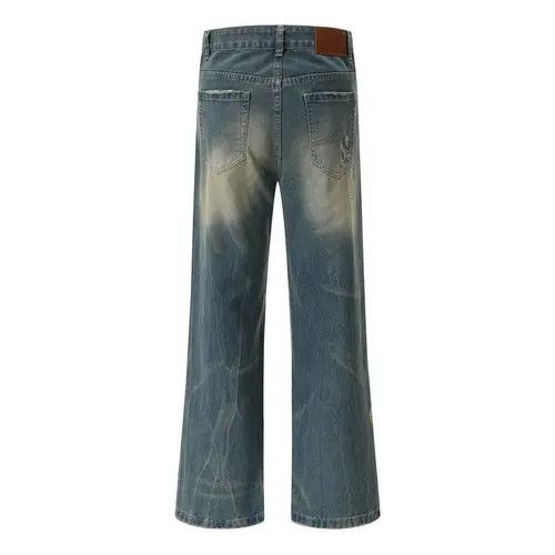 VIBE Men's punk trend tie-dyed washed distressed jeans Size US 32 / EU 48 - 8 Thumbnail