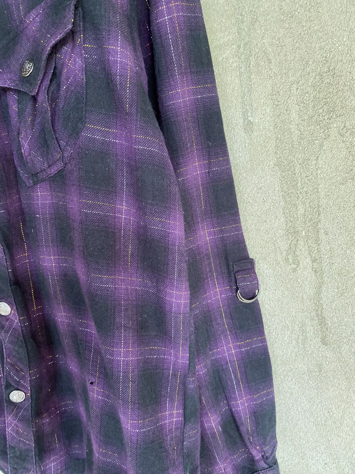 Flannel Japanese Brand Multipocket Shining Hoodie Flannel Shirt Size US S / EU 44-46 / 1 - 7 Thumbnail
