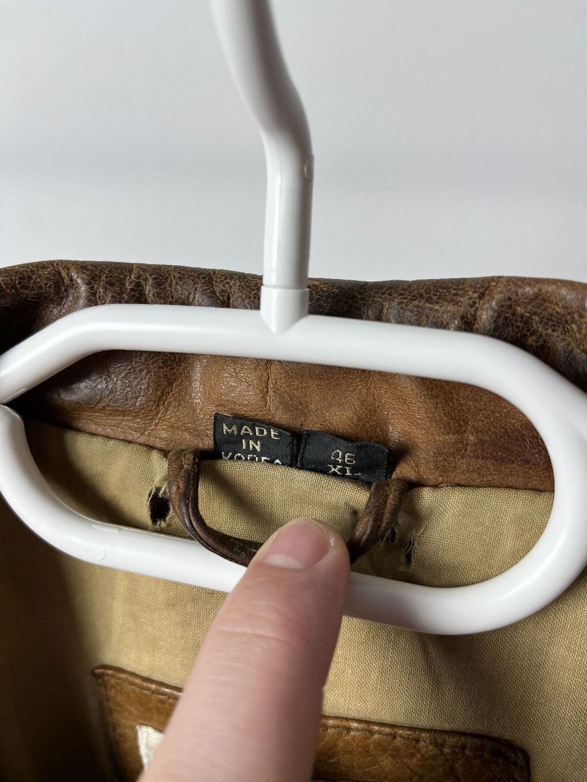 Japanese Brand × Vintage Vintage Brown Leather Boxy Bomber Jacket Kanye West Style Size US XL / EU 56 / 4 - 5 Thumbnail