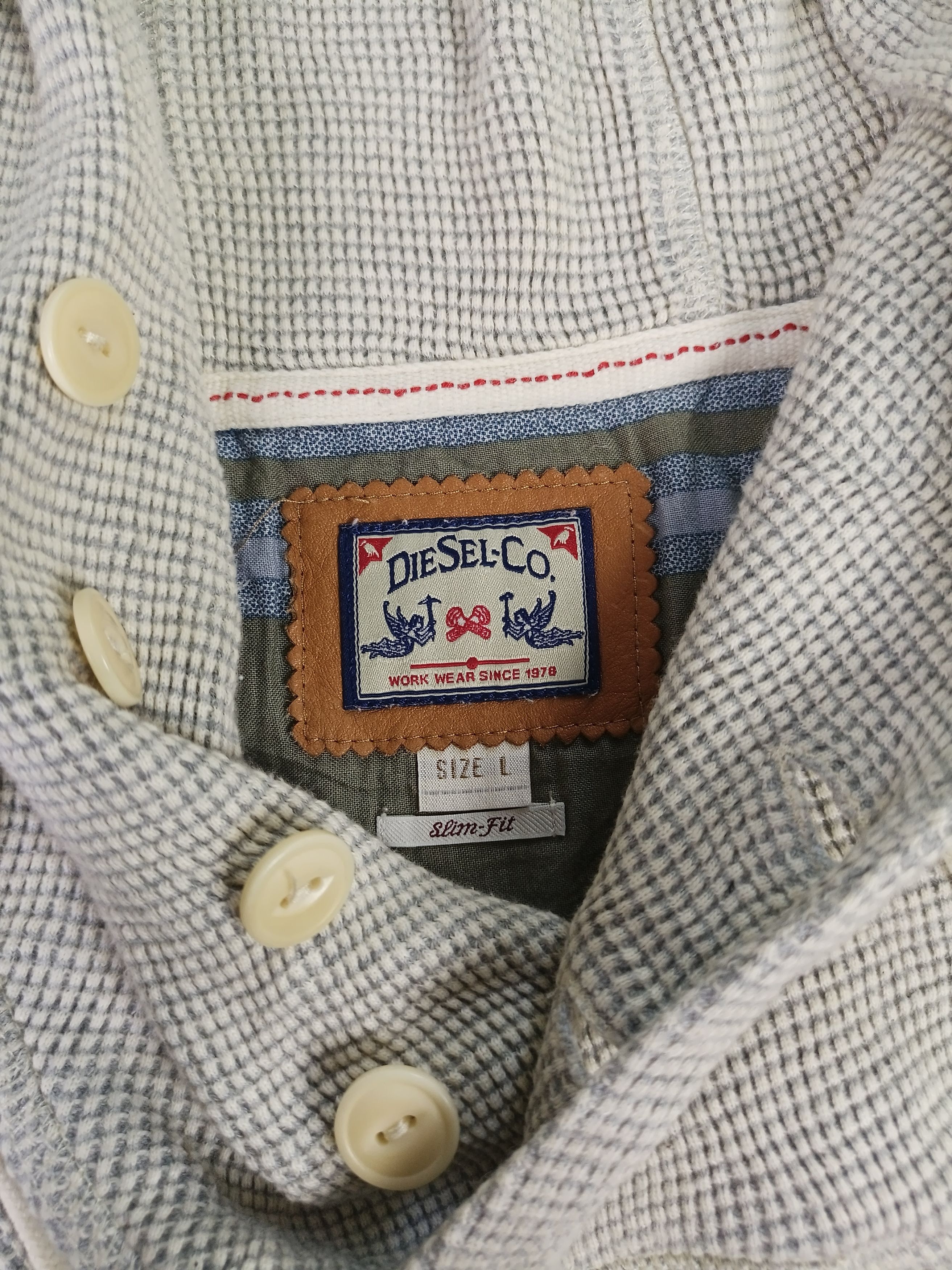 Diesel DIESEL-CO. Hoodie Slim Fit Waffle Knit Sweatshirt Jumper Size US L / EU 52-54 / 3 - 13 Thumbnail