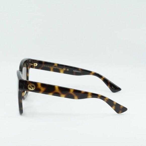 Gucci Gucci GG1338S 003 Sunglasses Dark Havana Square Frame Size ONE SIZE - 4 Thumbnail