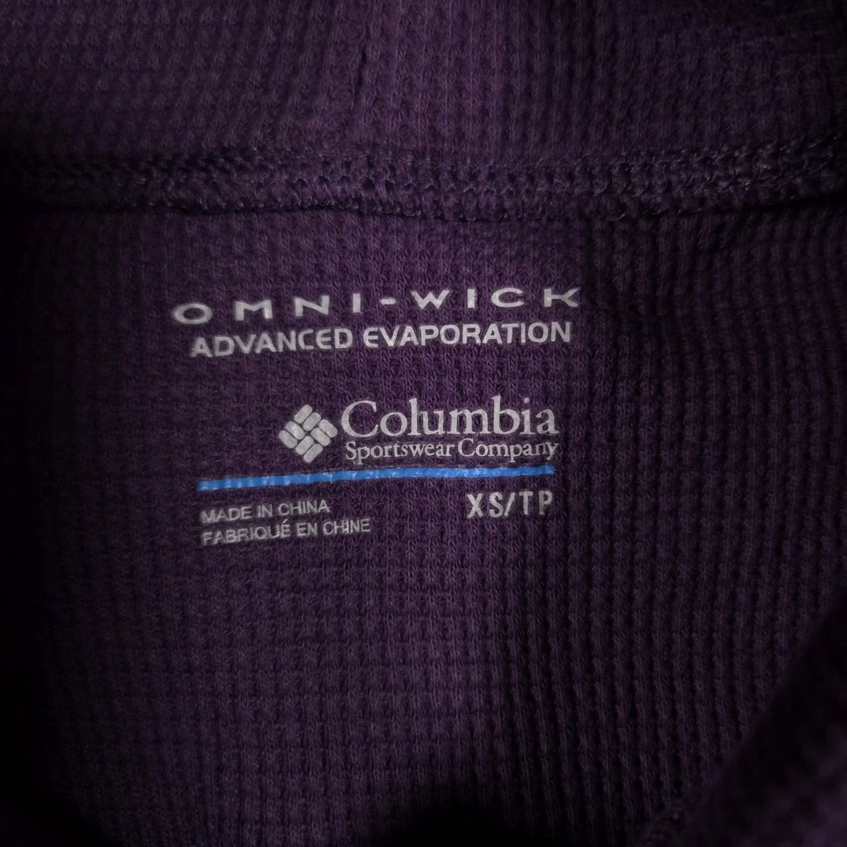 Vintage Columbia Shirt Womens XS Purple Cowl Neck Omni-Wick Long Sleeve Thermal Top Size XS / US 0-2 / IT 36-38 - 5 Thumbnail