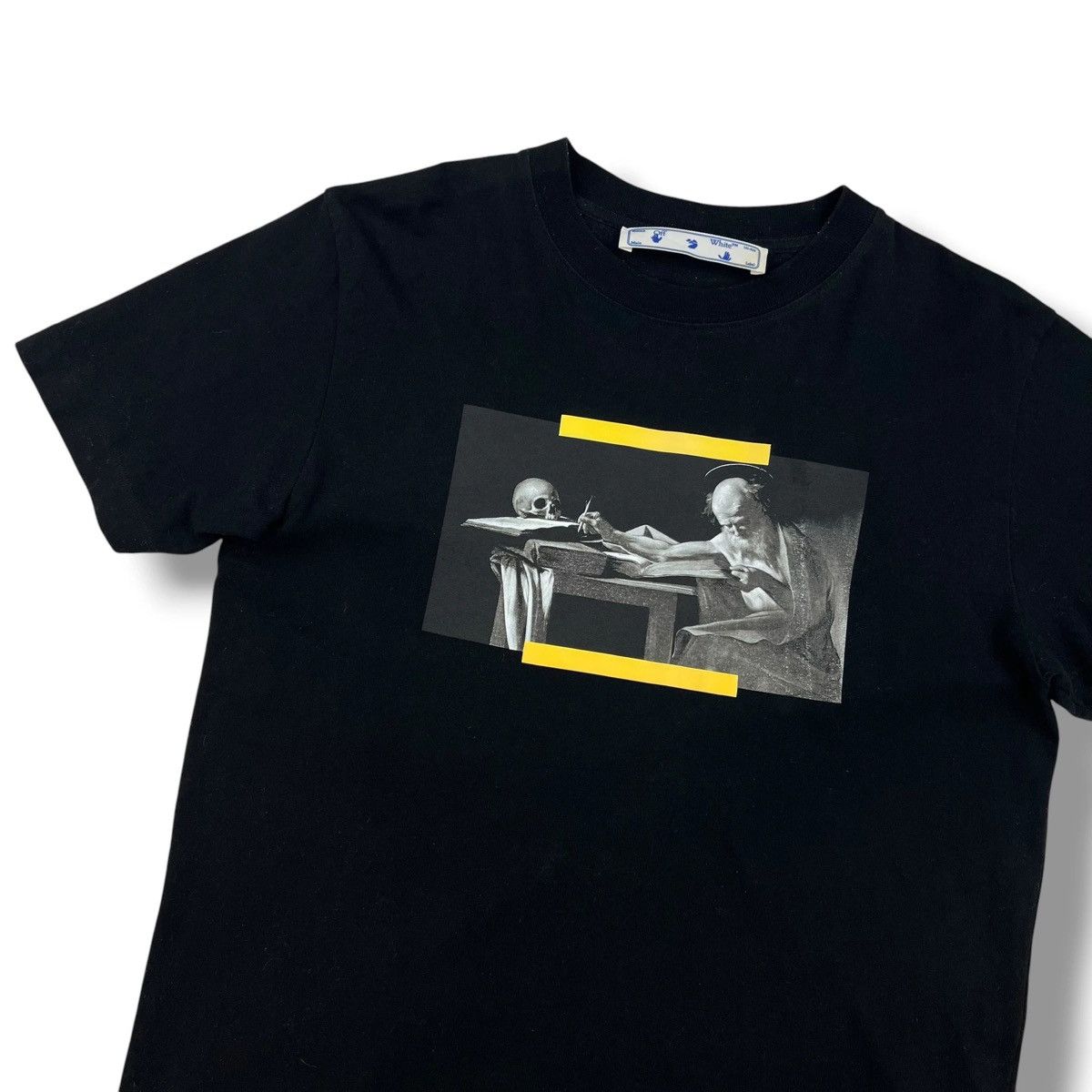 Off-White OFF-WHITE YELLOW CARAVAGGIO BLACK T SHIRT Size US XXL / EU 58 / 5 - 1 Thumbnail