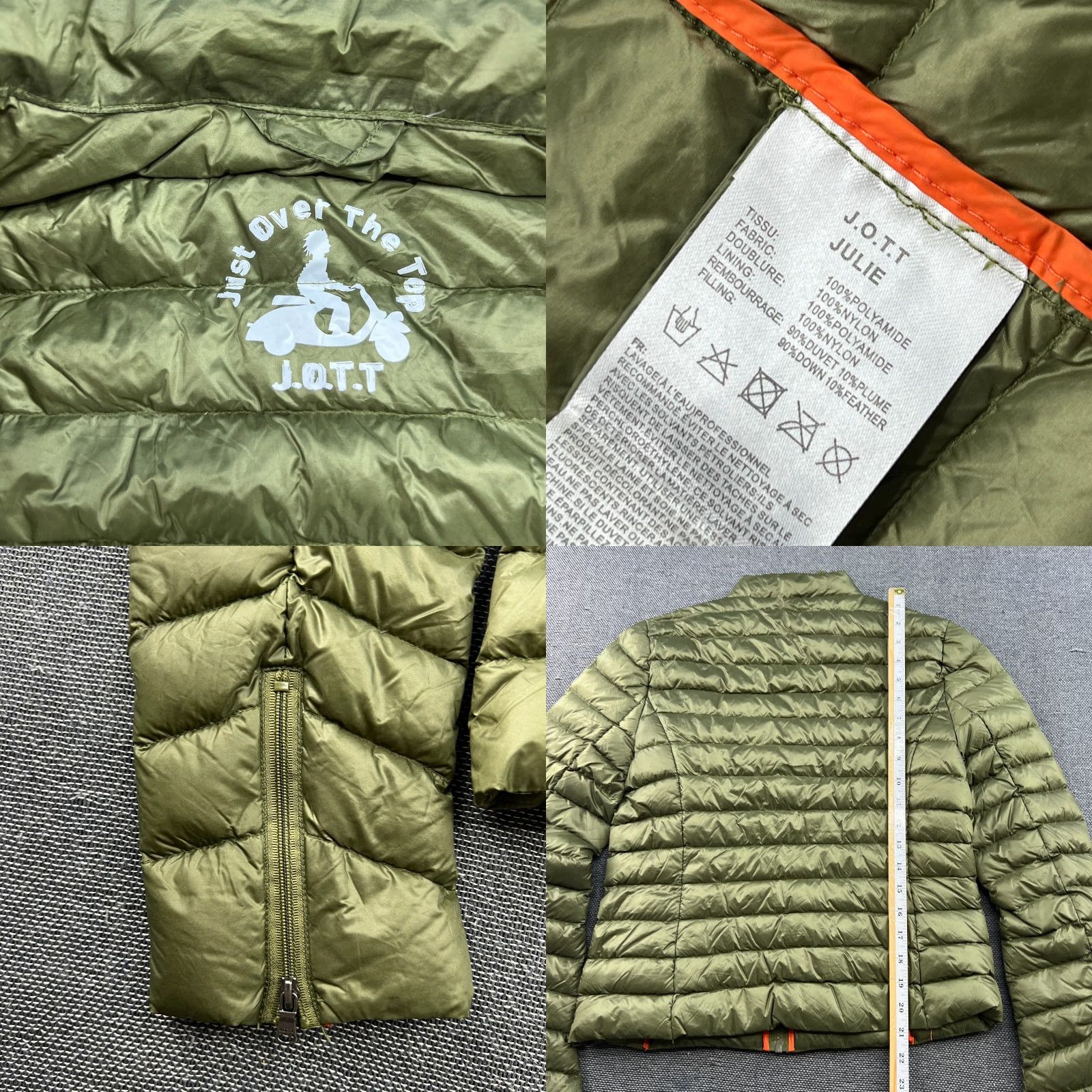 Vintage JOTT Just Over The Top Down Puffer Jacket Womens Medium Olive Green Julie Jacket Womens M Down Puffer Zip Spring Casual Mens? Size M / US 6-8 / IT 42-44 - 8 Thumbnail