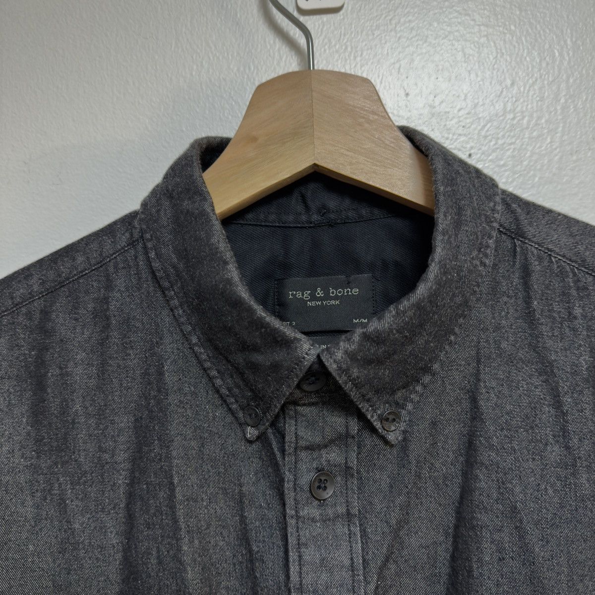 Rag & Bone Rag & Bone Black Cotton Twill Button Up Shirt Fit 2 Medium Size US M / EU 48-50 / 2 - 3 Thumbnail