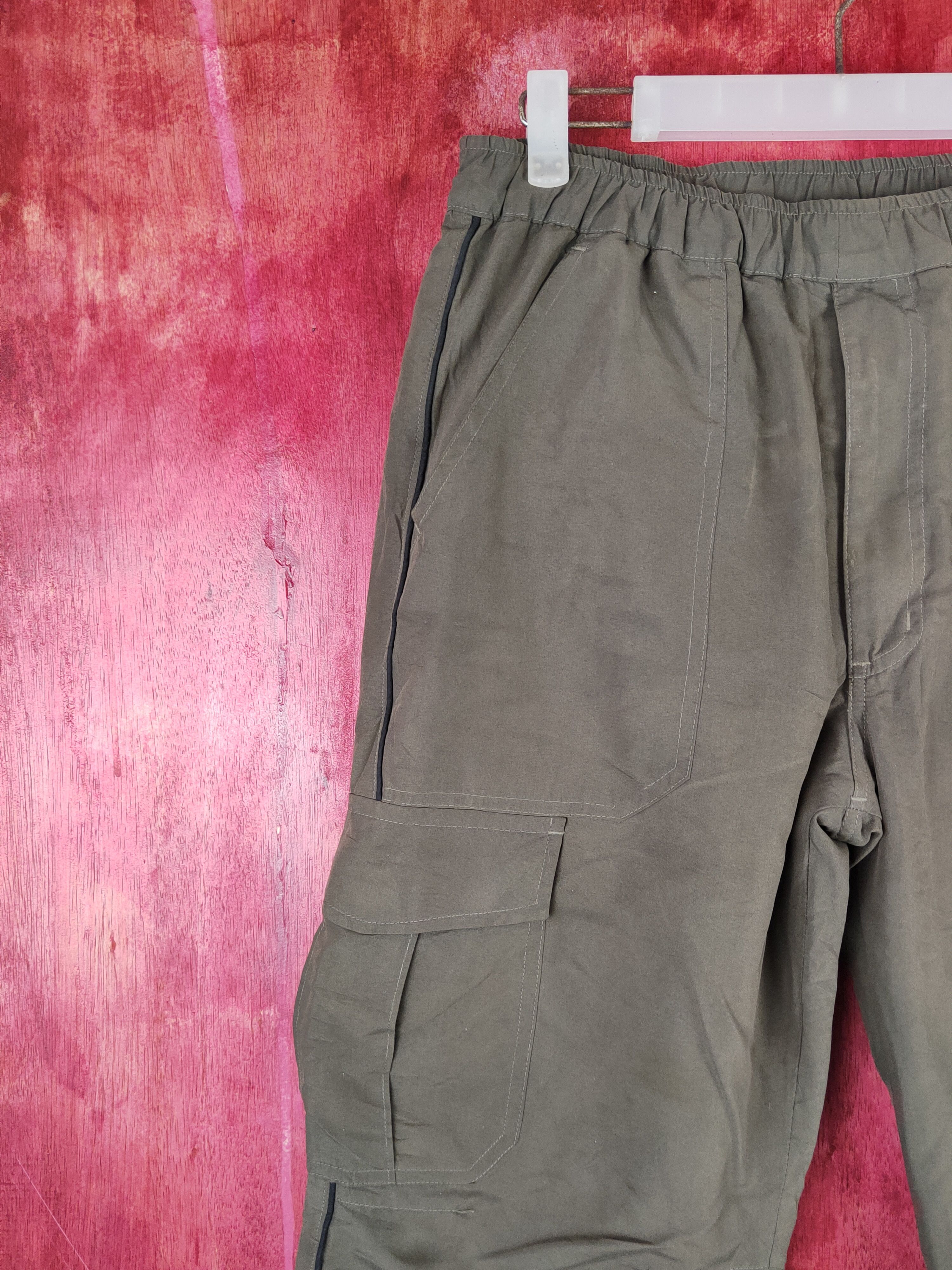 Japanese Brand Outdoor Olive Multipocket Sweatpants #S1351 Size US 28 / EU 44 - 3 Thumbnail