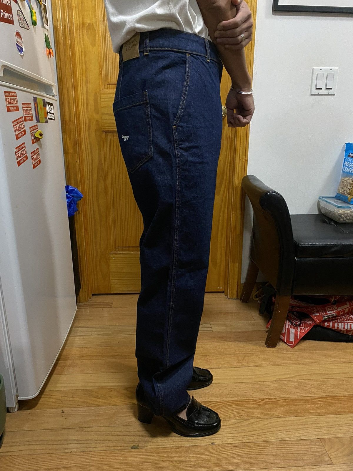 Maison Kitsune Maison Kitsuné Women STRAIGHT DENIM JEANS Size 29" - 3 Thumbnail