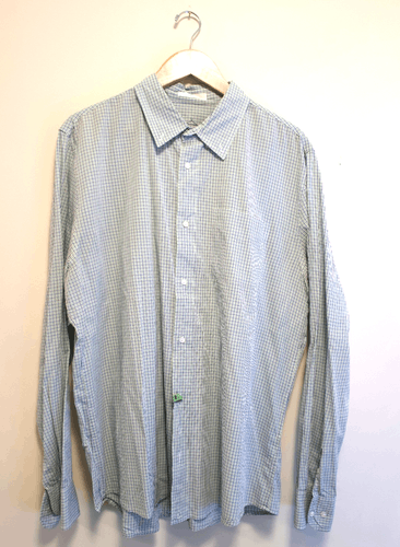 B.D. Baggies Check Button Down, Green Blue, XL Size US XL / EU 56 / 4 - 1 Thumbnail