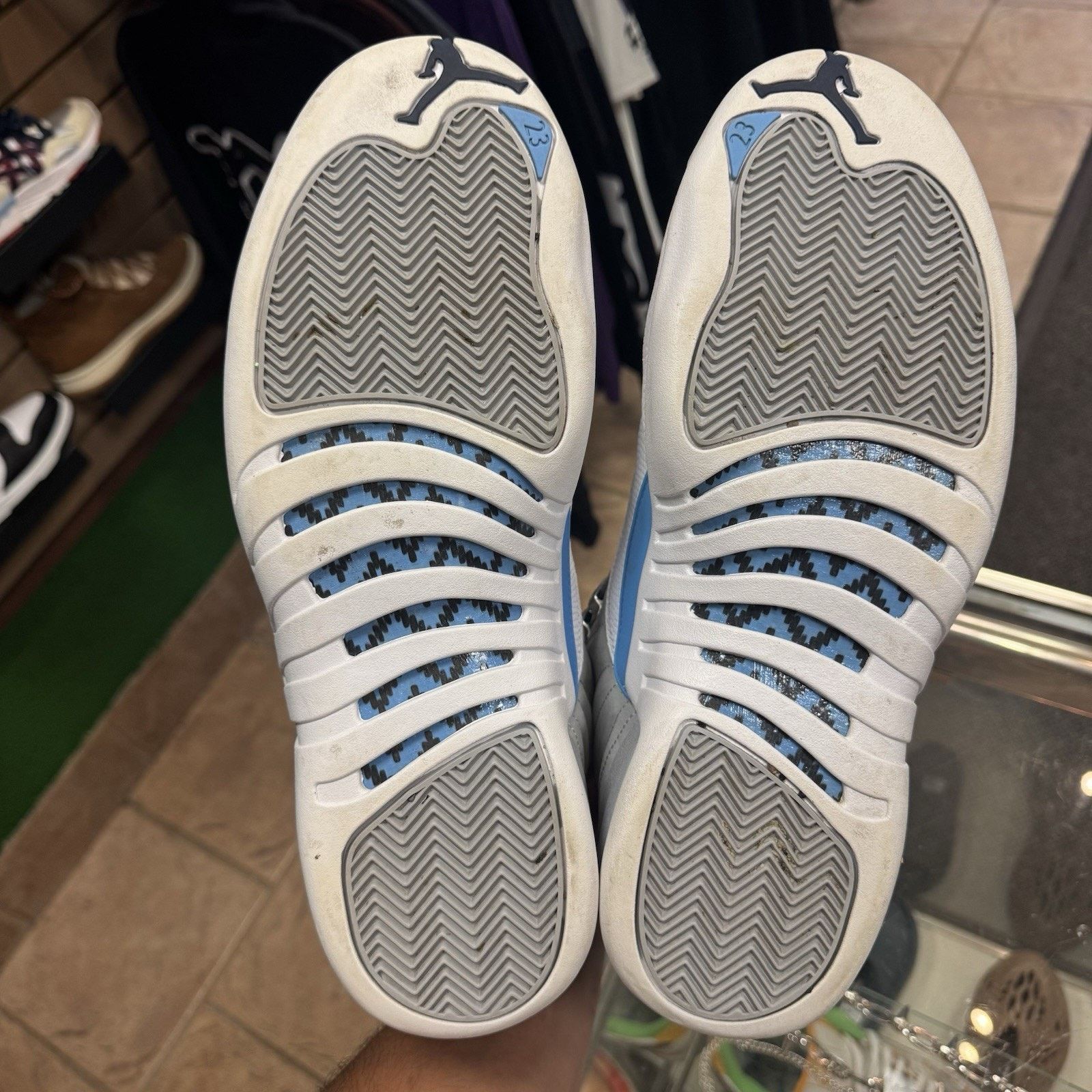 Jordan Brand Size 13 - Nike Air Jordan 12 Retro Grey University Blue Size US 13 / EU 46 - 6 Thumbnail