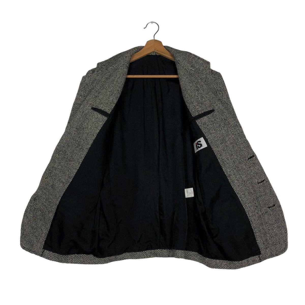 Issey Miyake 🔥VTG IS ISSEY MIYAKE WOOL JACKET HERRINGBONE DOUBLE BREAST Size US M / EU 48-50 / 2 - 13 Thumbnail