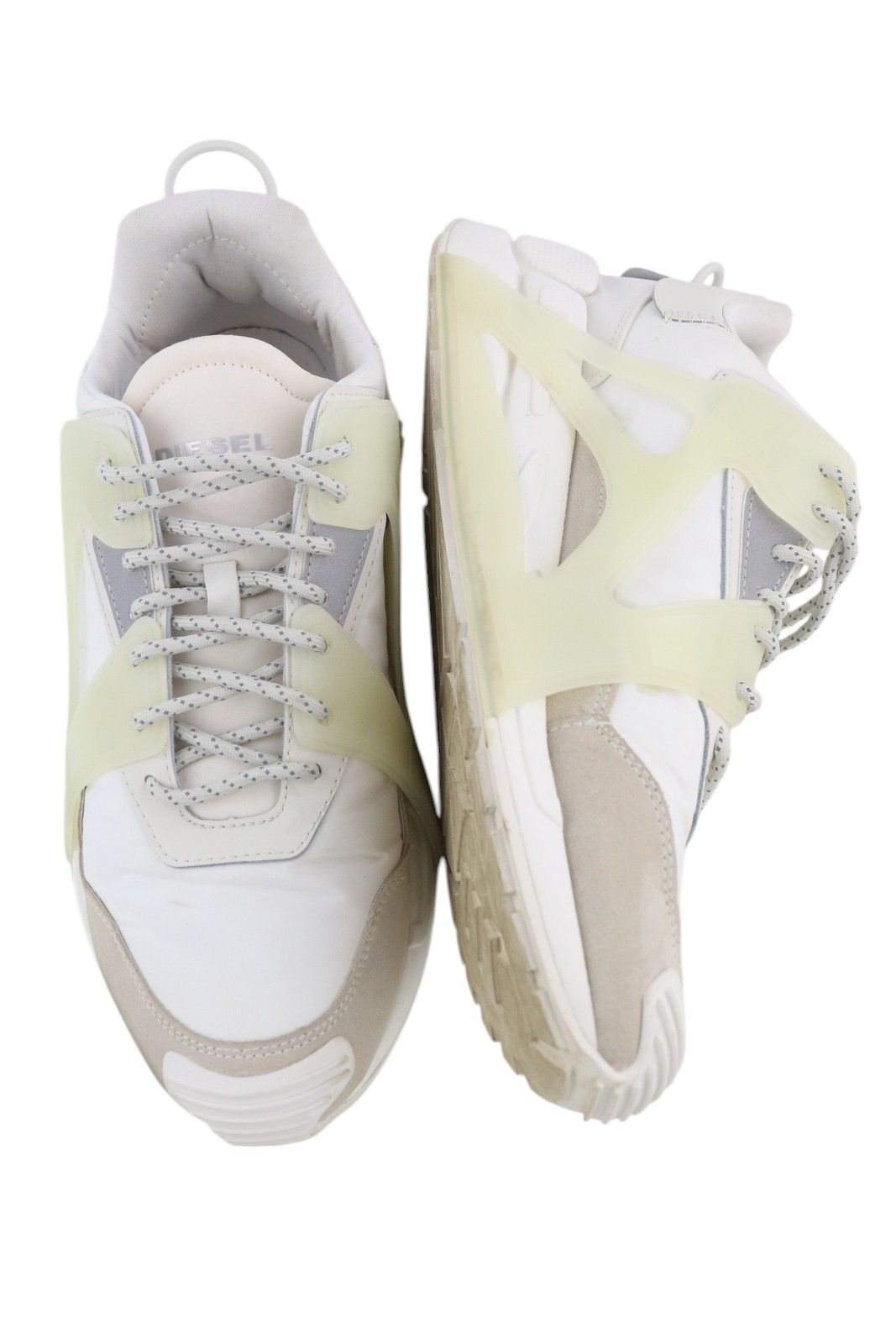 Diesel S-SERENDIPITY MASK EU44.5 White Almond Toe Low Top 40965 Size US 11.5 / EU 44-45 - 6 Thumbnail
