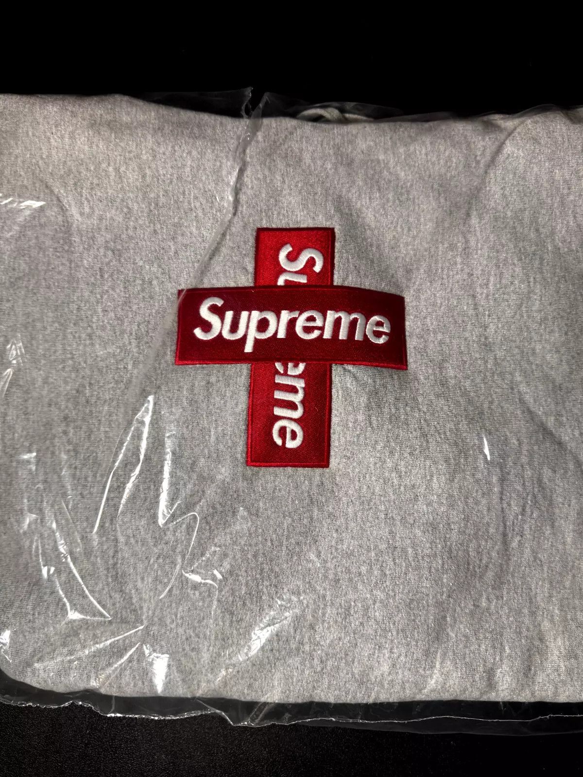 Supreme Supreme Cross Box Logo Hoodie Grey Sweatshirt Size US XL / EU 56 / 4 - 4 Thumbnail