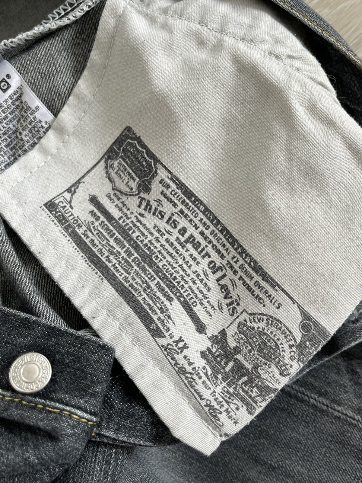 Levi's Vintage 00s Levi's 501 Gray Washed Denim Straight Jeans Size US 33 - 8 Thumbnail