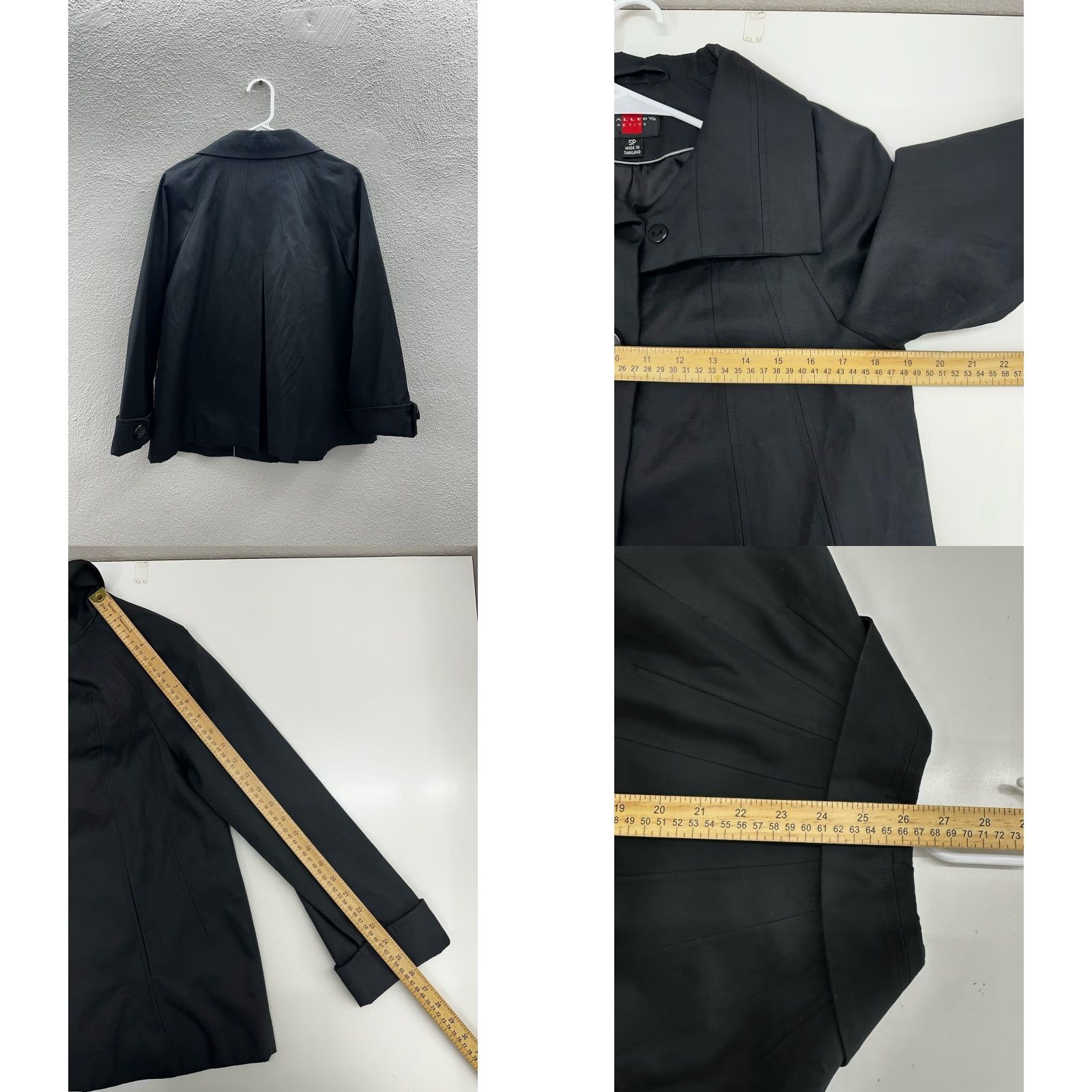 Vintage Gallery Jacket Womens Petite Small Black Button Up Lightweight Size S / US 4 / IT 40 - 8 Thumbnail