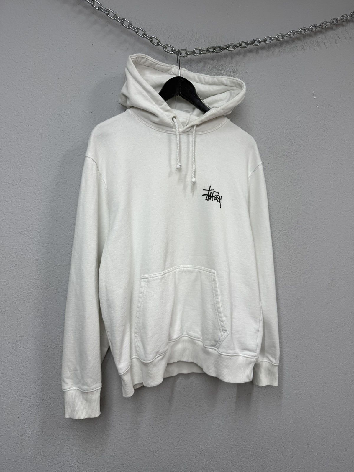 Stussy Vintage Stussy Big Logo Hoodie Boxy White Y2K Archive Size US M / EU 48-50 / 2 - 4 Thumbnail