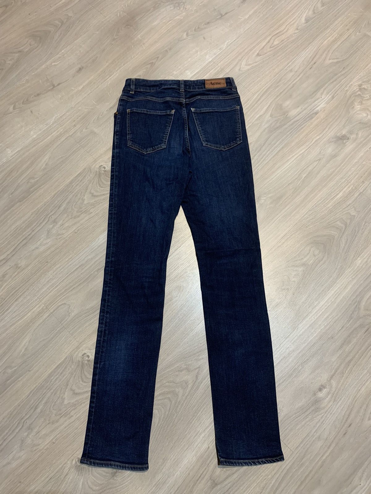 Acne Studios × Jean Acne Needle Soft Raw Jeans Pants Denim Faded Dark Wash 31/34 Size 31" - 9 Thumbnail