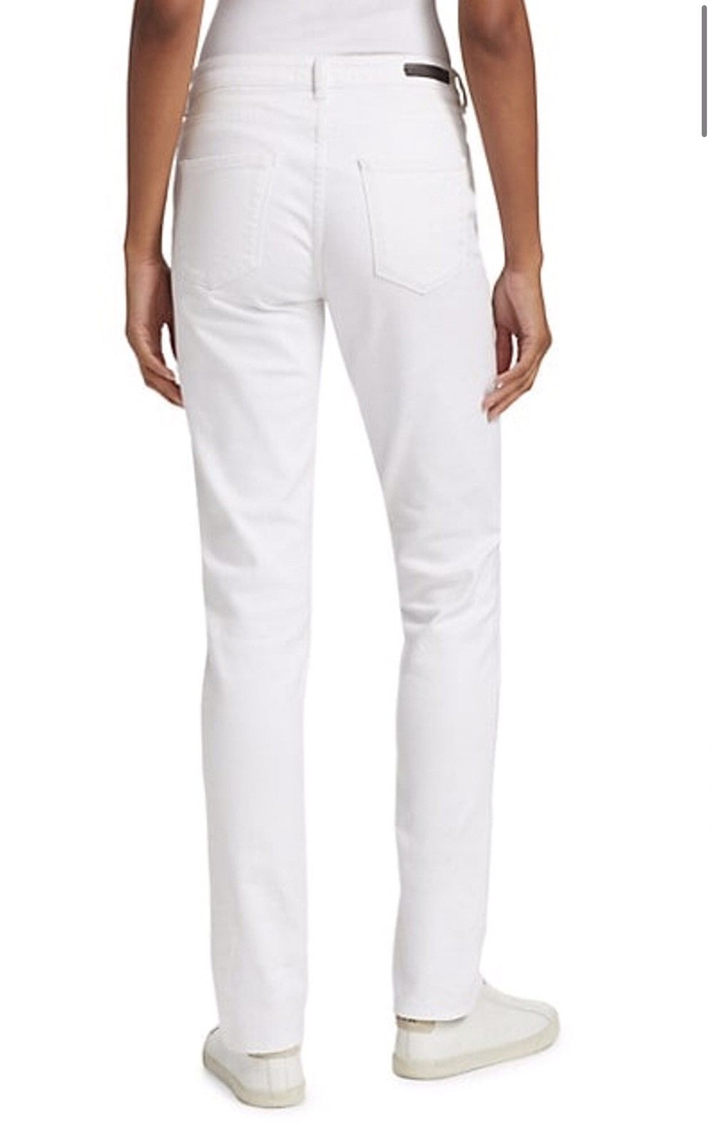 Fabiana Filippi Fabiana Filippi Slim Cut Beaded Cuff Jeans White RRP $550 Size 34" / US 12 / IT 48 - 3 Thumbnail