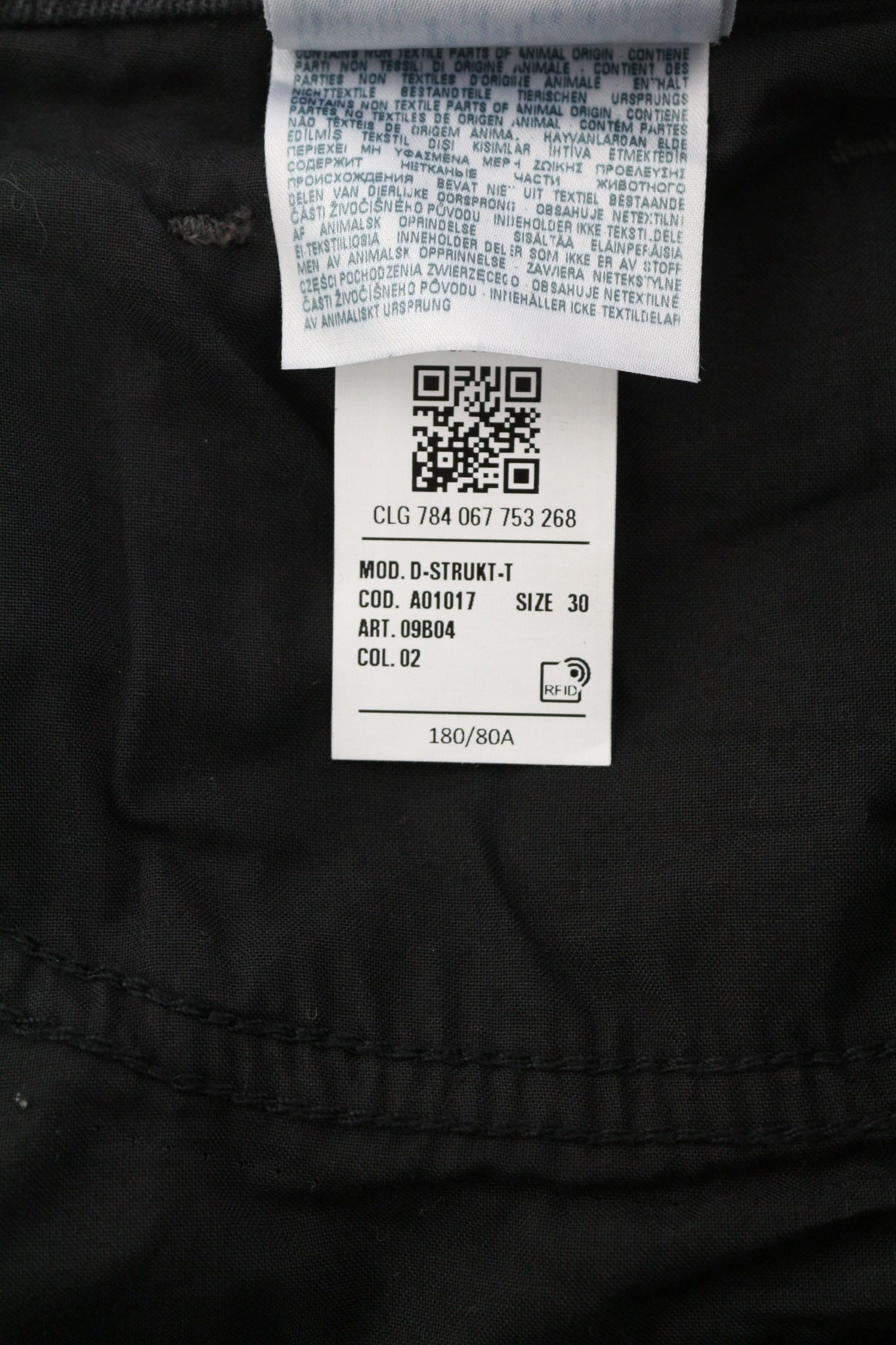 Diesel D-STRUKT JOGG 09B04 W30 Slim Stretch Black 40442 Size US 30 / EU 46 - 12 Thumbnail