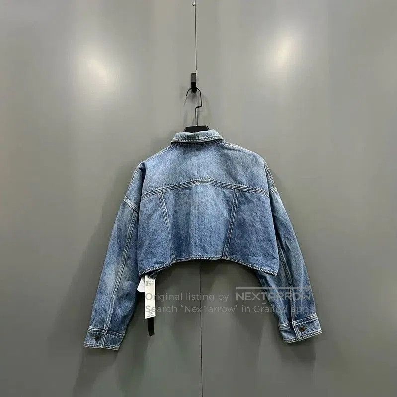 Valentino Valentino Blue Denim Cropped Jacket for Women . Size XXS / US 00 / IT 34 - 2 Thumbnail