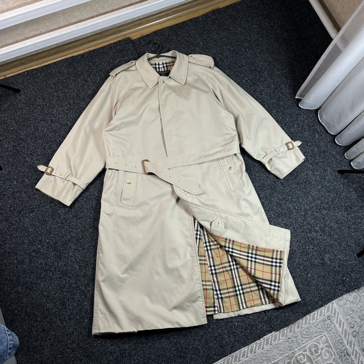 Burberry Burberrys Coat Trench Jacket Nova Check vintage Size US XL / EU 56 / 4 - 1 Thumbnail