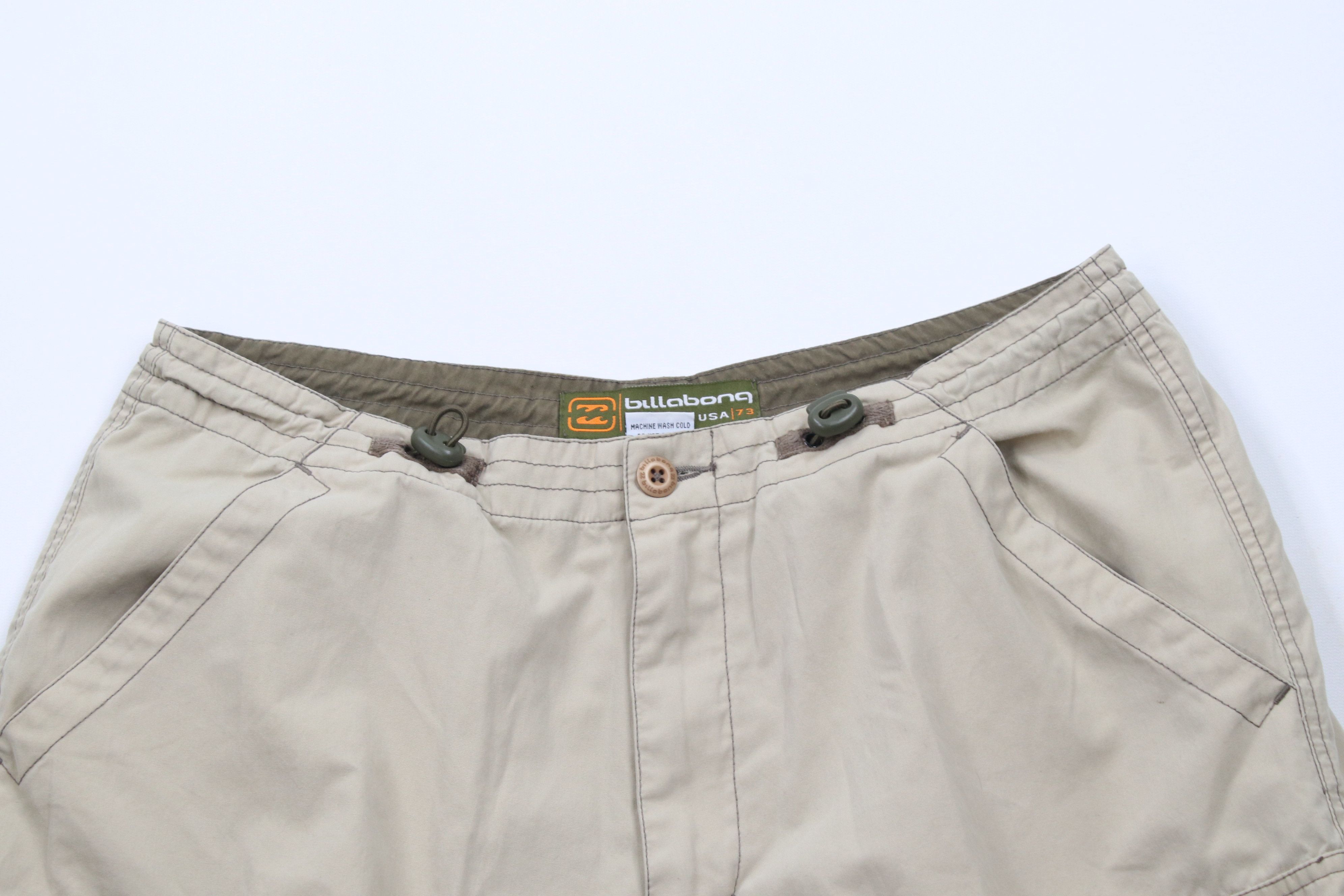 Billabong × Vintage Vintage 90s Y2K Billabong Surfing Baggy Cargo Shorts Beige Size US 32 / EU 48 - 2 Thumbnail