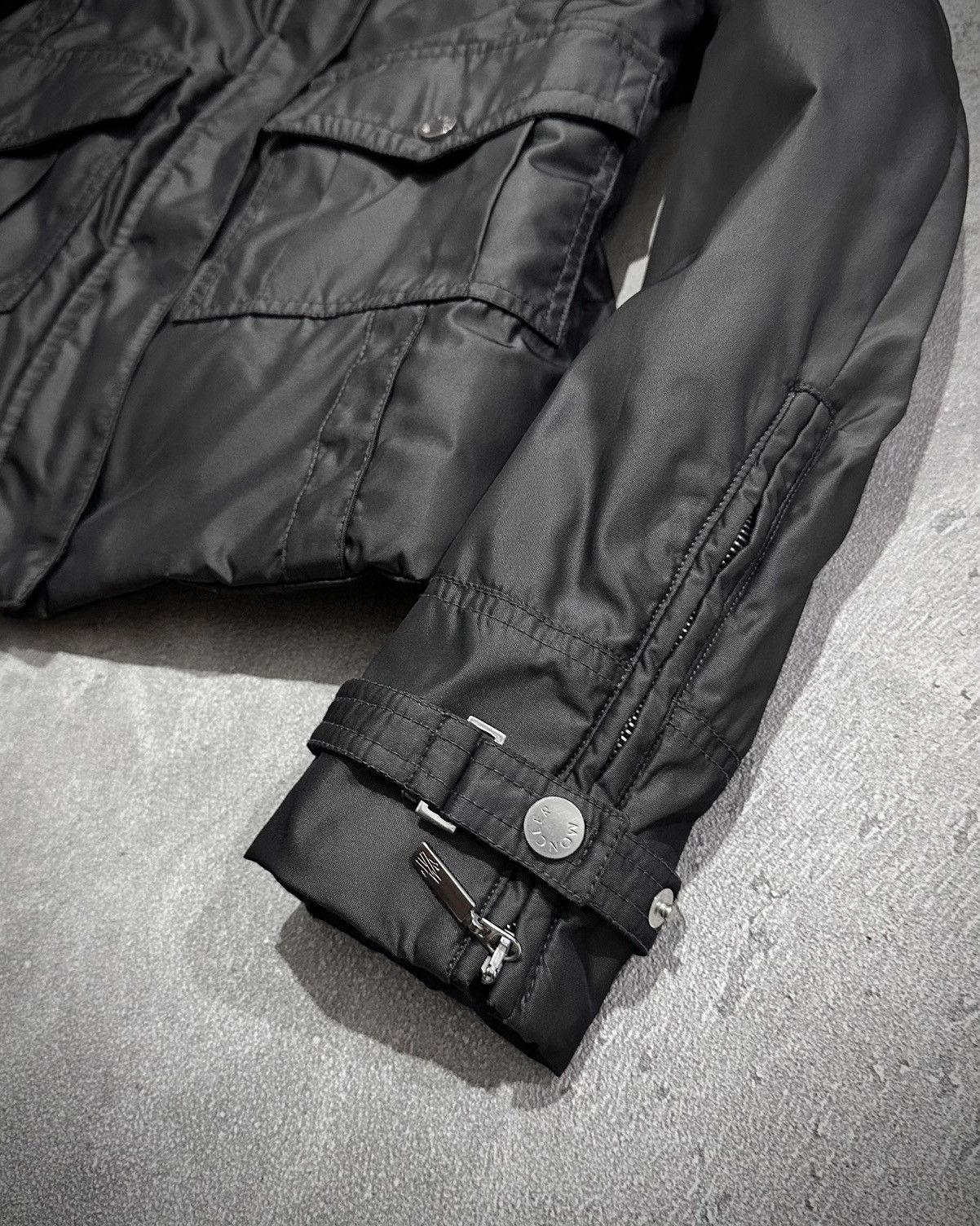 Moncler Moncler Biker Down Jacket Dark Gray Size S / US 4 / IT 40 - 4 Thumbnail