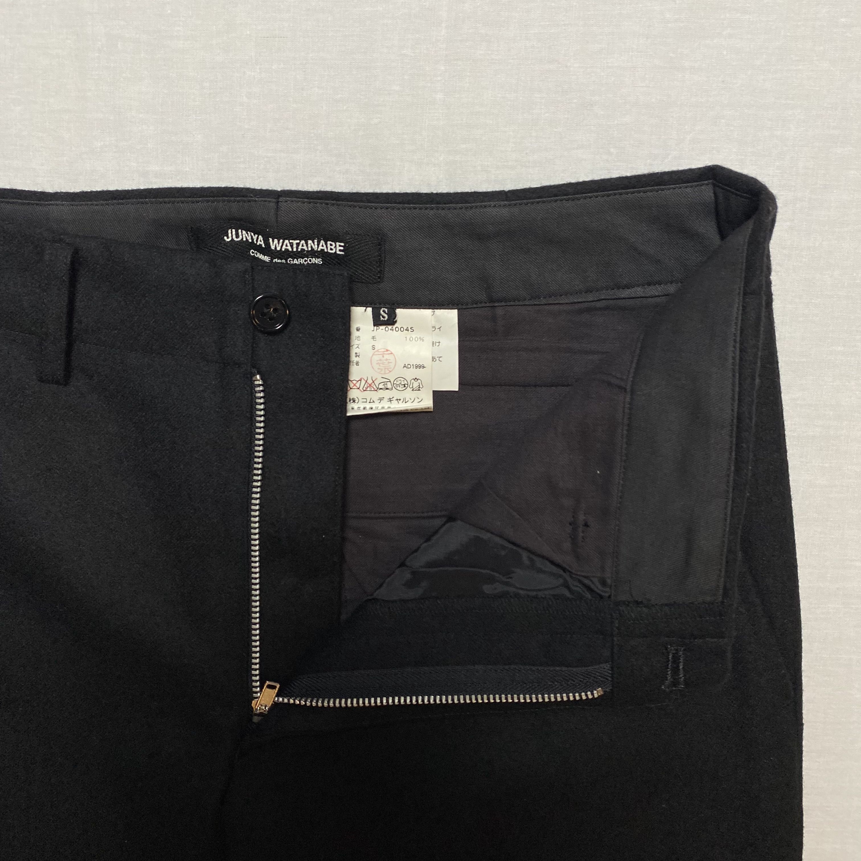 Comme des Garcons × Junya Watanabe Junya Watanabe Comme des Garçons Black Wool Trousers Size 29" - 6 Thumbnail