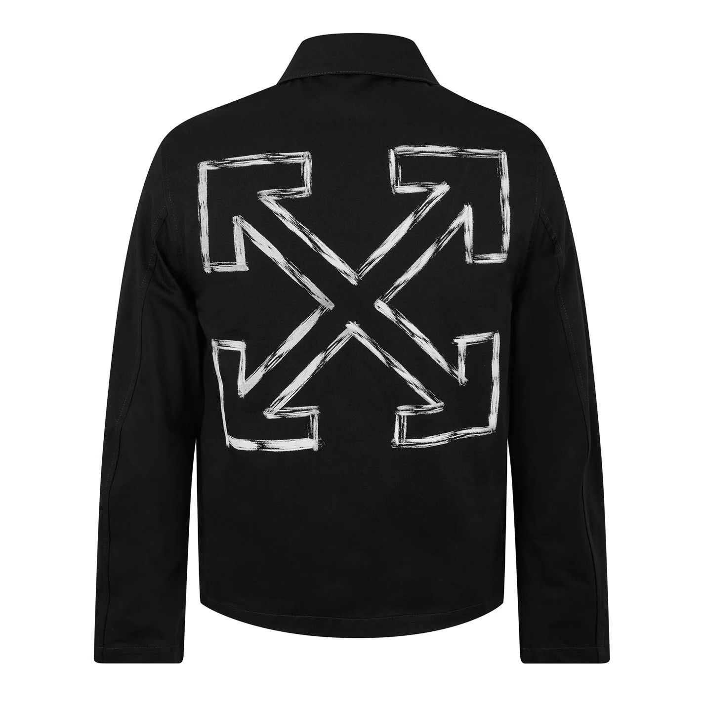 o1g2r1mq0326 Arrow Long Sleeve Zip Overshirt in Black