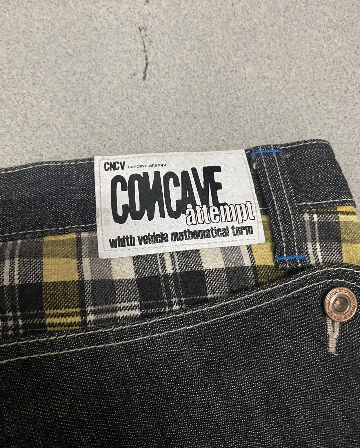 Japanese Brand Vintage CNCV Concave Attempt Japanese Denim Jeans Size US 35 - 11 Thumbnail