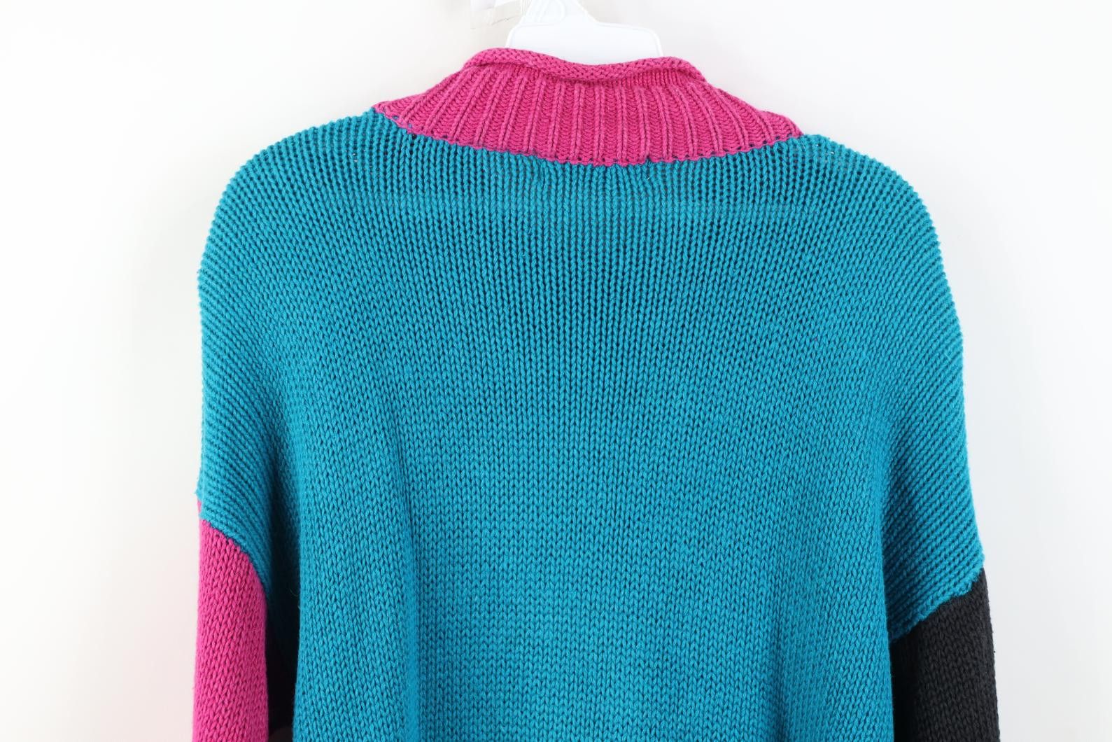 Vintage Vintage 90s Streetwear Block Marled Knit Tunic Sweater Size L / US 10 / IT 46 - 11 Thumbnail