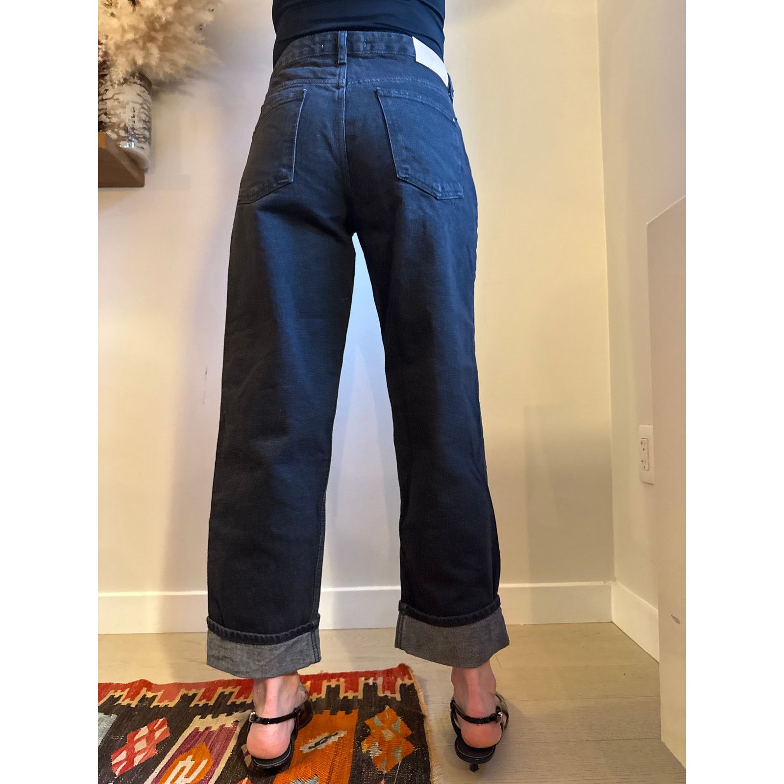 Zara Zara Black Cuffed Jeans - Size 4 - New with Tags! Size 27" / US 4 / IT 40 - 6 Thumbnail