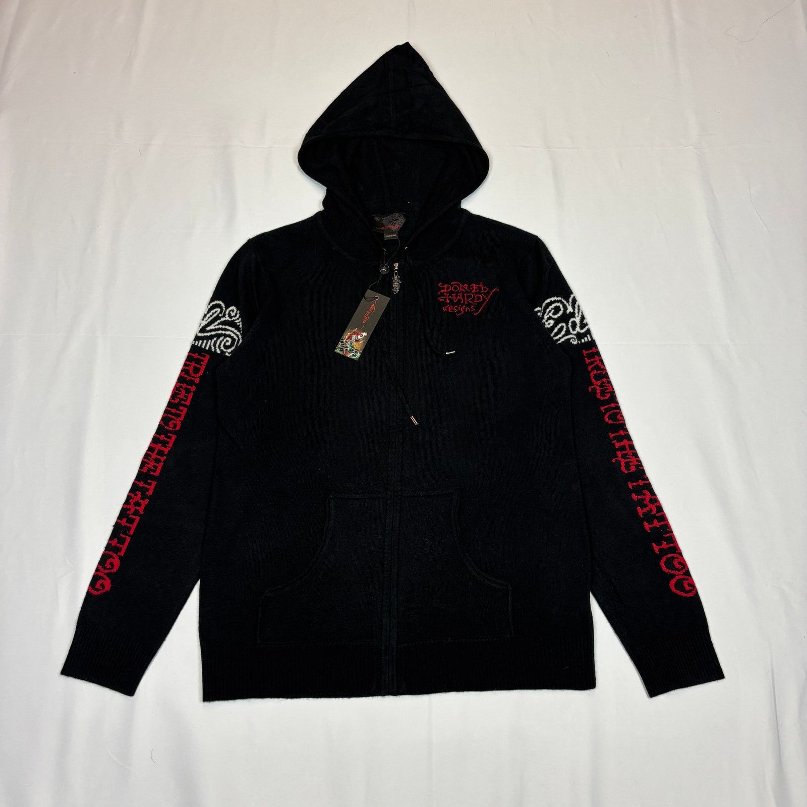 Ed Hardy NWT Ed Hardy Full Zip Lambswool Angora Sweater Hoodie XL Size US XL / EU 56 / 4 - 2 Thumbnail