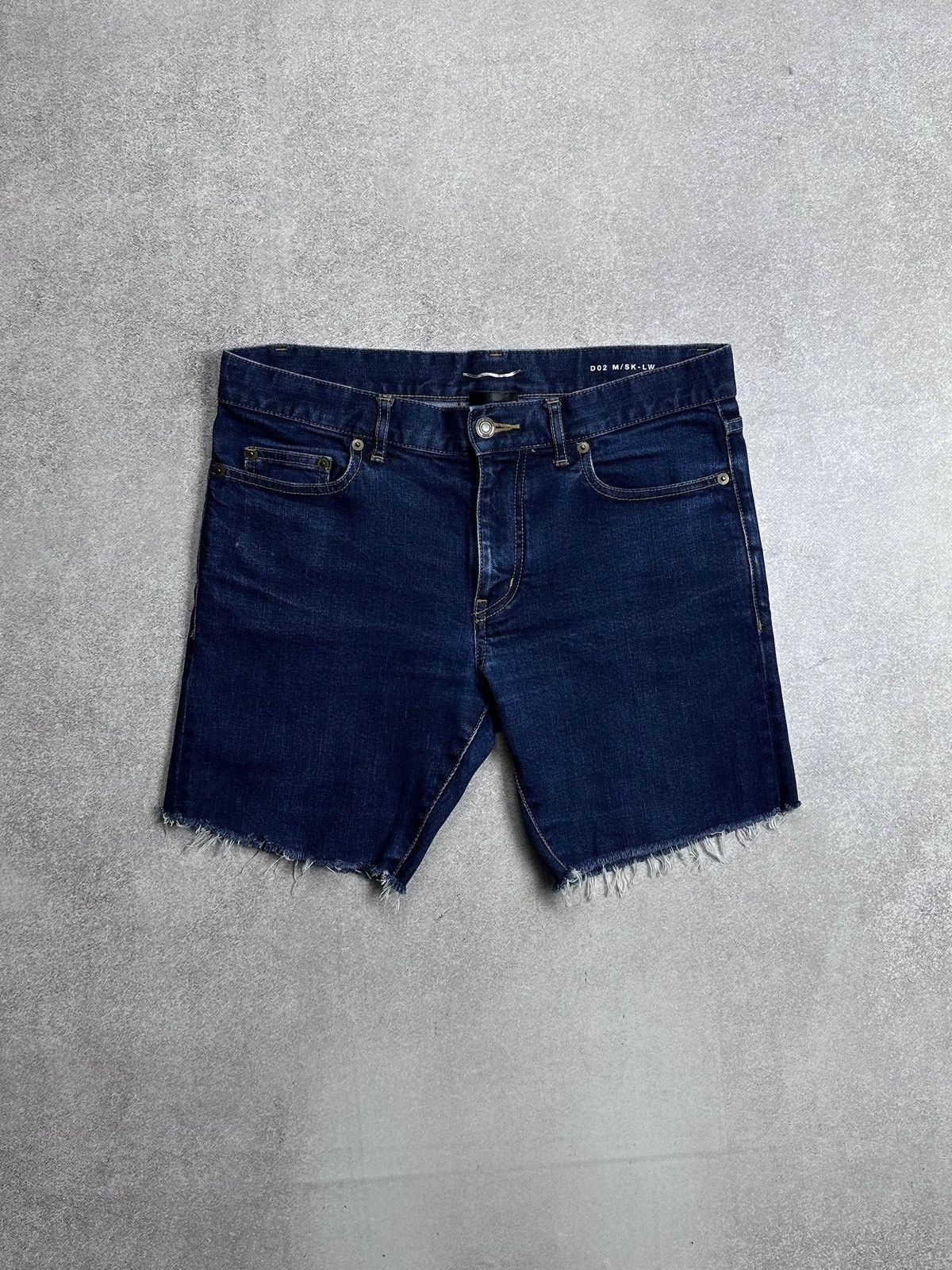 Saint Laurent Paris Vintage YSL Saint Laurent Blue Denim Shorts Rare 31 Size US 31 - 1 Thumbnail