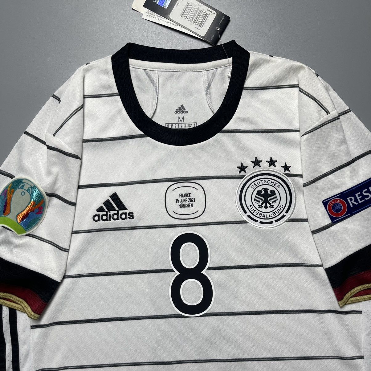 Adidas GERMANY ADIDAS 2020 EURO FOOTBALL HOME JERSEY #8 KROOS Size US M / EU 48-50 / 2 - 4 Thumbnail