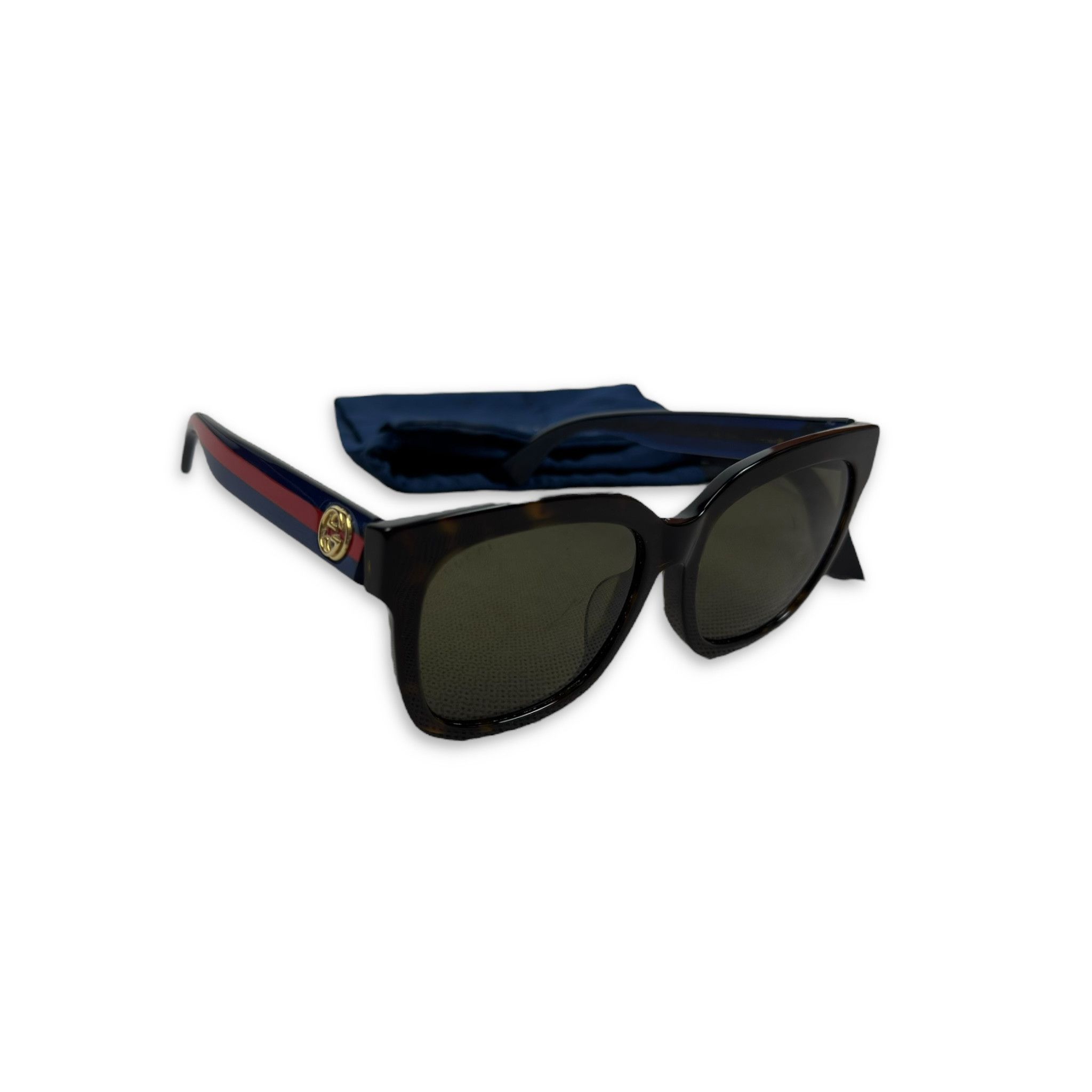 Gucci GG0034SA-003 Womens Black Frame Gray Lenses Sunglasses